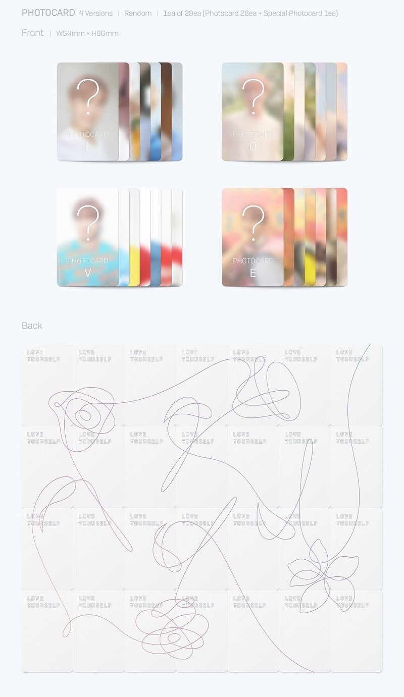 Bighit BTS - LOVE YOURSELF æ‰¿ [Her] [Random ver.] +Photobook+Photocard+Official Poster+Extra Photocard - Image 4